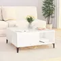 VIDAXL Table basse blanc brillant 80x80x36,5 cm bois d'ingenierie