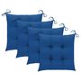 Voir la diapositive 3 : VIDAXL Chaises de jardin avec coussins bleu lot de 3 Bois teck massif