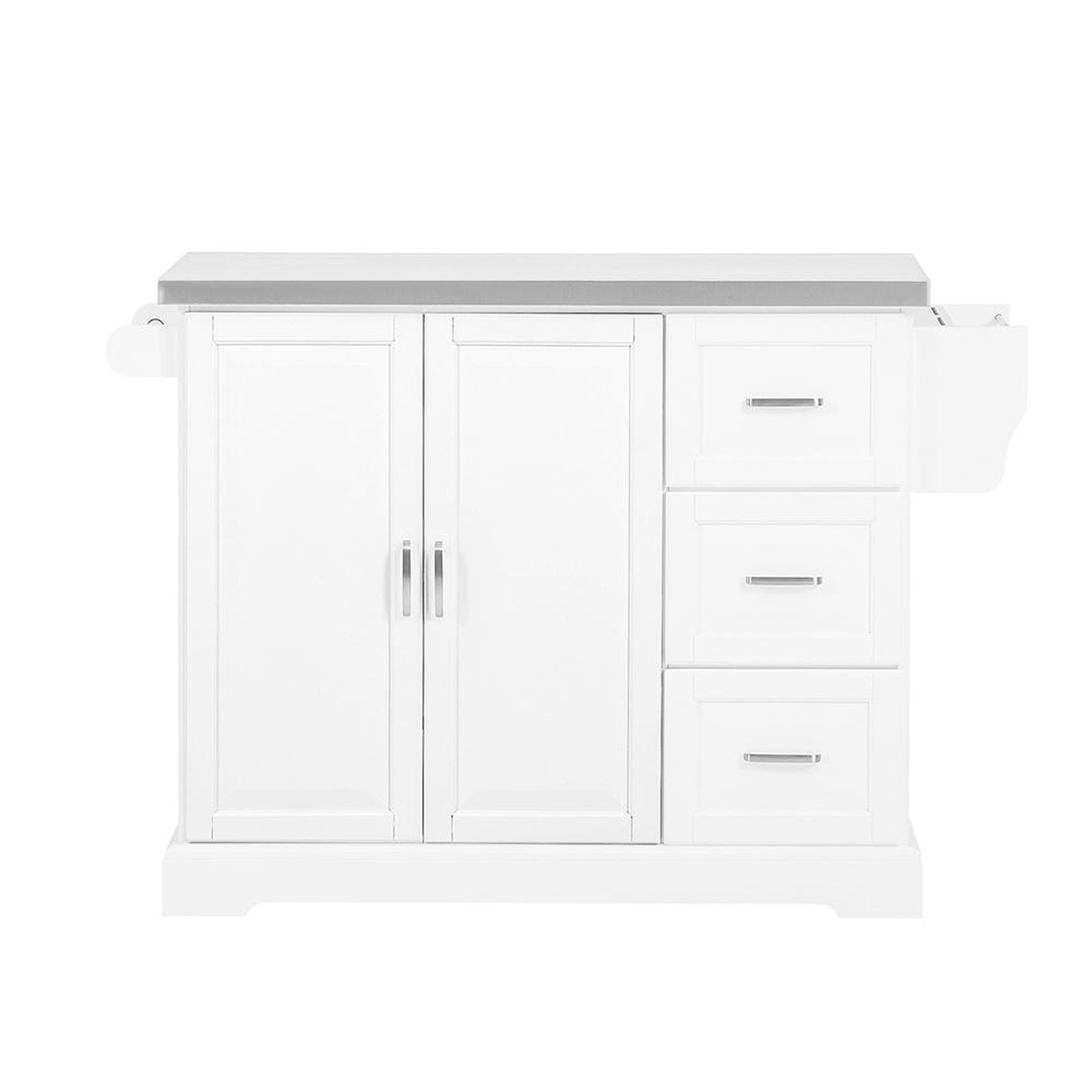 SOBUY SoBuy - Îlot De Cuisine à trois tiroirs - Classique - FKW41. Coloris disponibles : Blanc