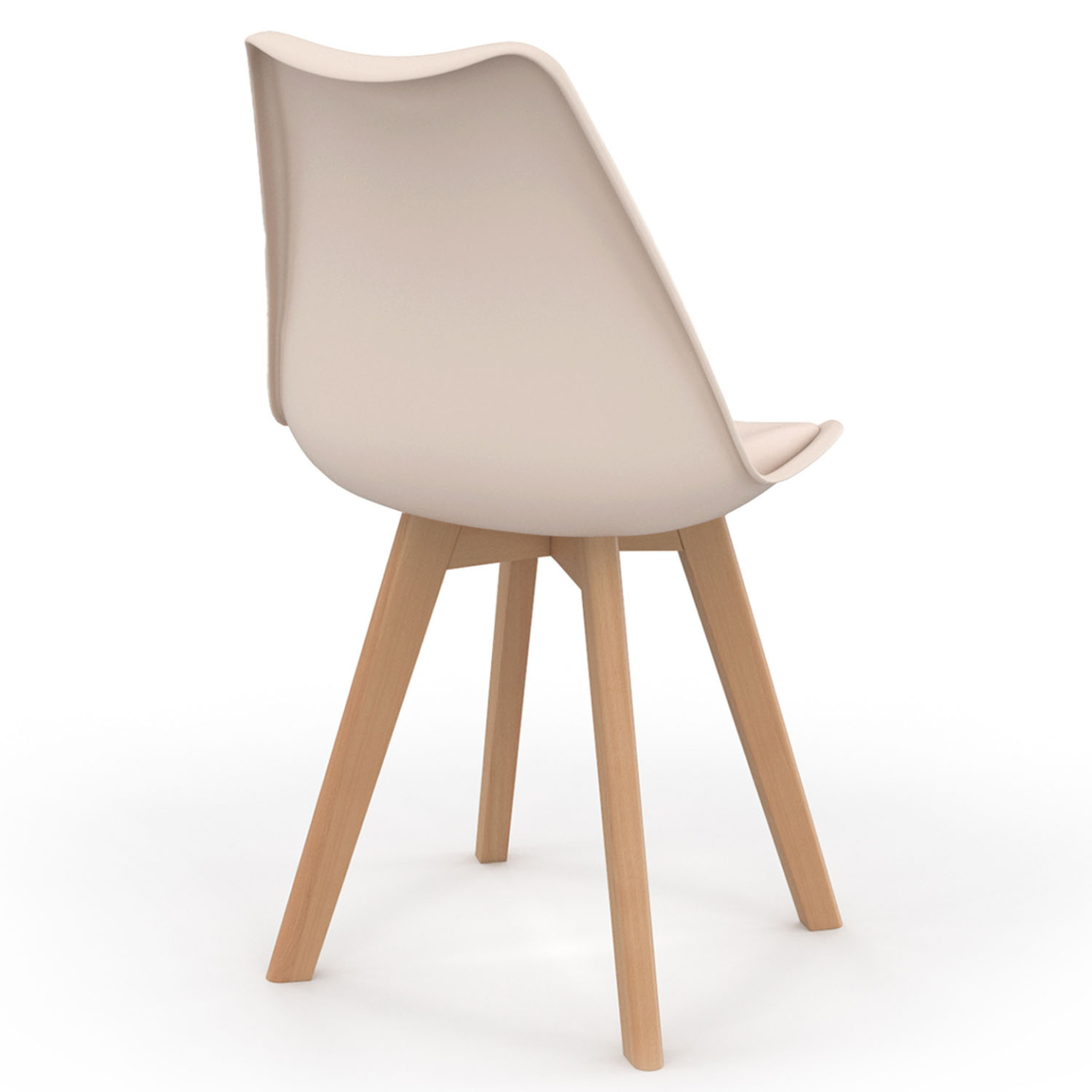 Voir la diapositive 4 : ID MARKET Lot de 6 chaises scandinaves sara mix color taupe, beige et blanc