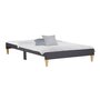 Voir la diapositive 1 : HomeStyle4U Lit capitonné avec matelas sommier  90x200