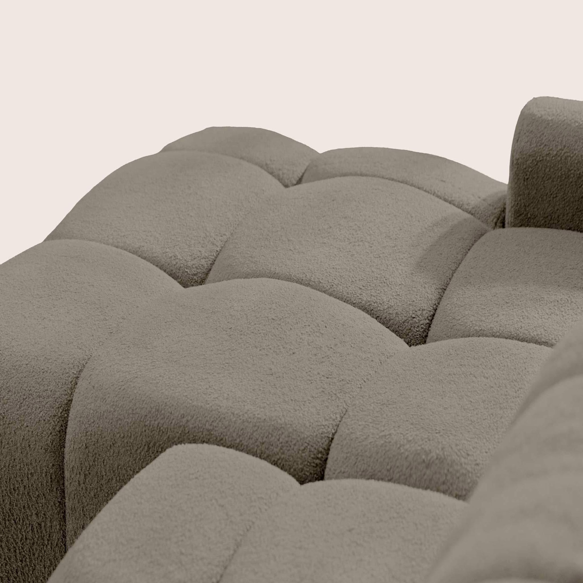 Voir la diapositive 6 : BEST MOBILIER Yulin - canapé d'angle ouvert gauche 4 places convertible avec coffre en tissu bouclette