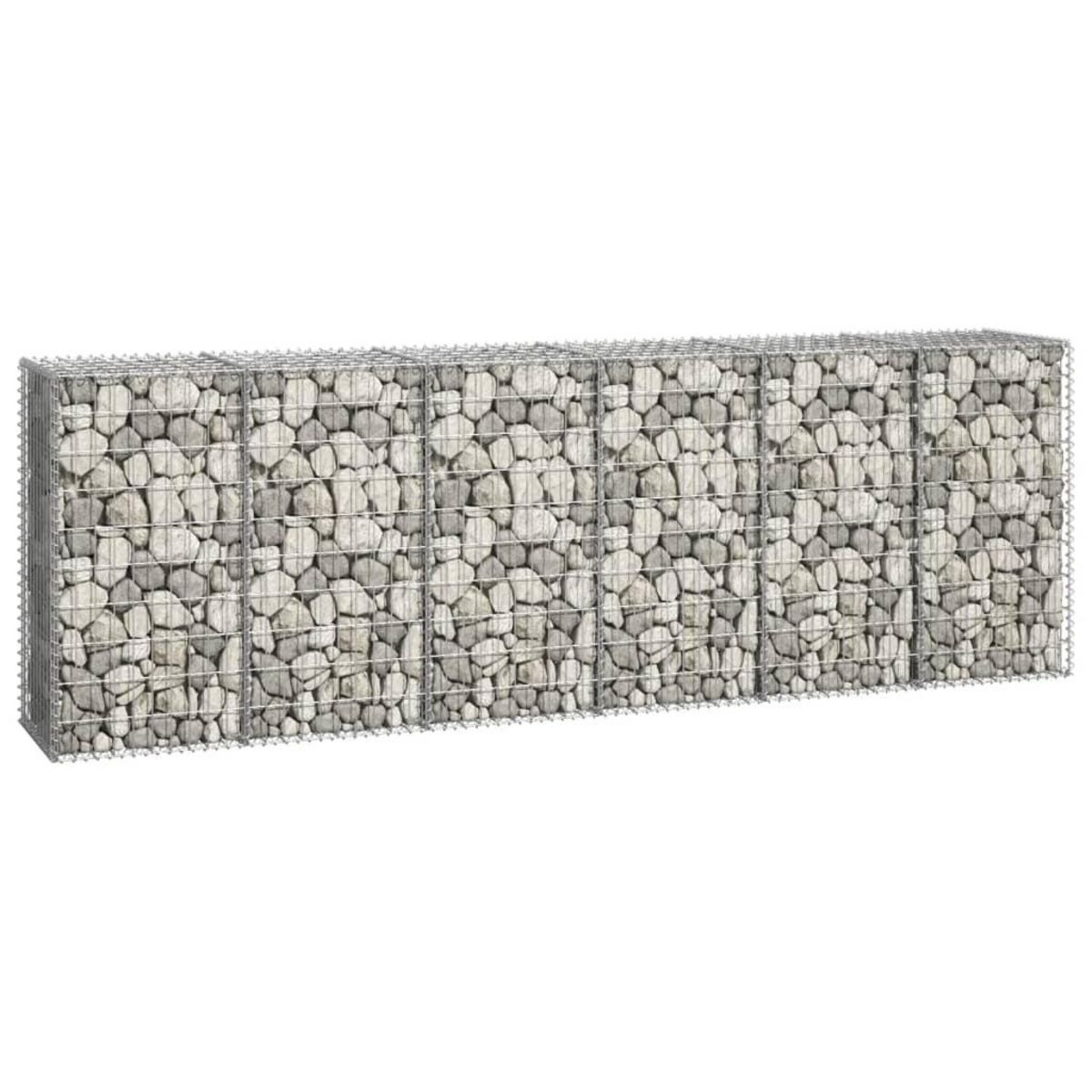 VIDAXL Mur en gabion avec couvercles Acier galvanise 300 x 50 x 100 cm