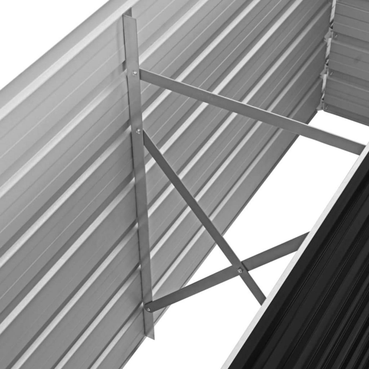 VIDAXL Lit sureleve de jardin Anthracite 160x40x45 cm Acier galvanise