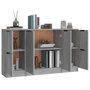 Voir la diapositive 5 : VIDAXL Buffets 3 pcs Sonoma gris Bois d'ingenierie