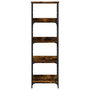 Voir la diapositive 4 : VIDAXL Bibliotheque chene fume 50x33x153 cm bois d'ingenierie