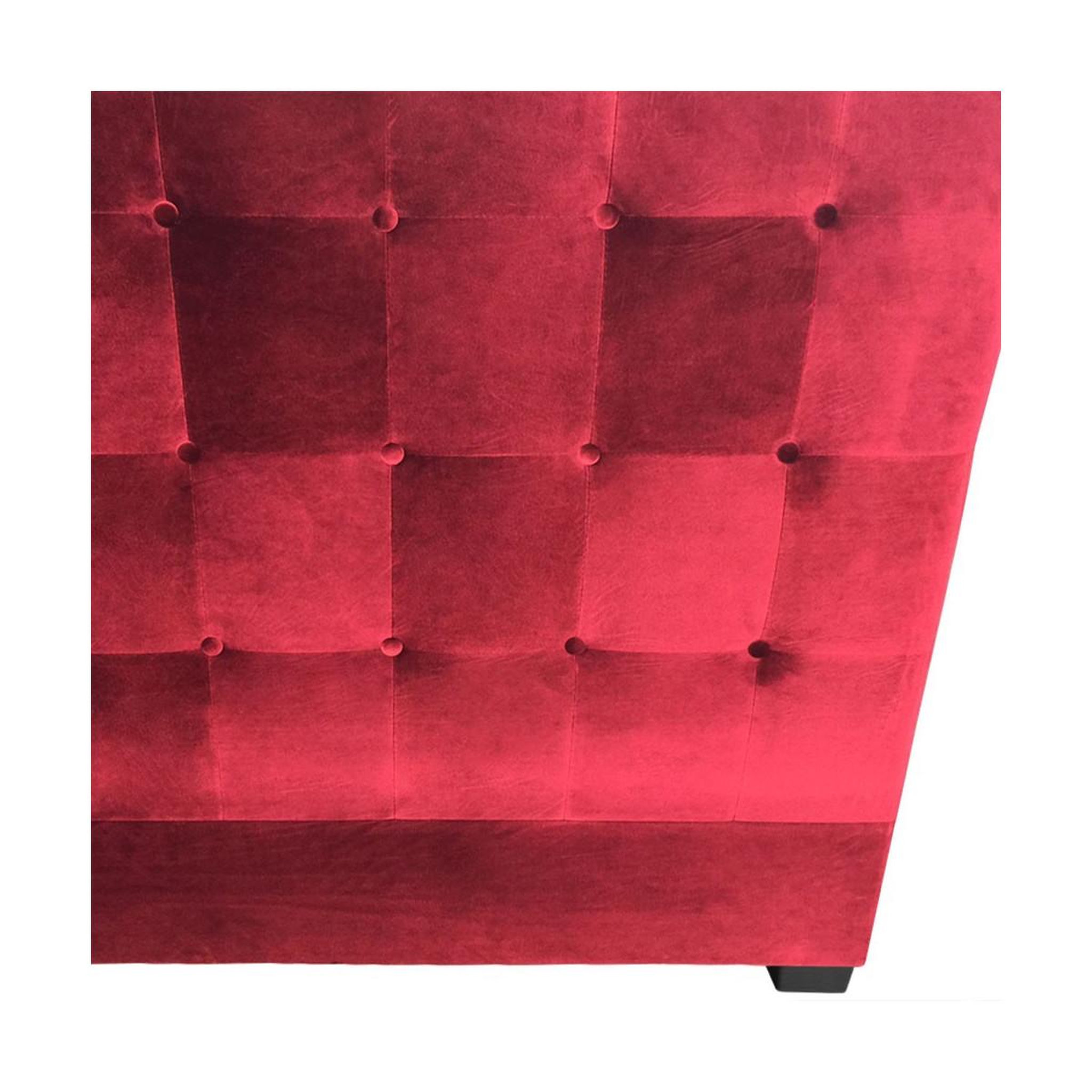 Voir la diapositive 2 : Paris Prix Tête de lit capitonnée en velours  amor  160cm rouge