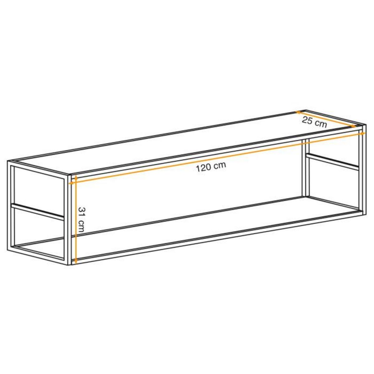 Paris Prix Étagère Murale Design  Switch VII  120cm Noir