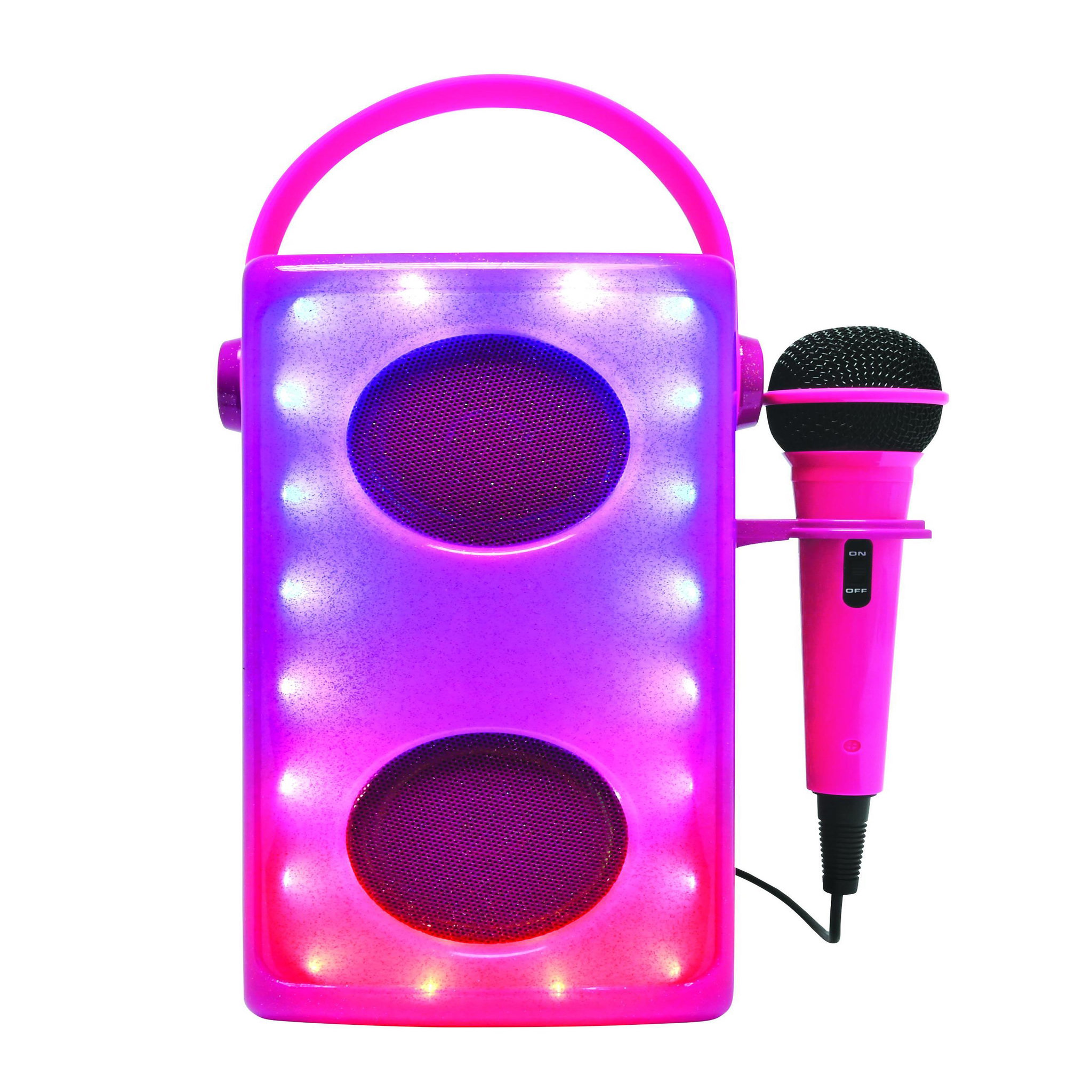 Lexibook Enceinte Bluetooth lumineuse Rose avec micro