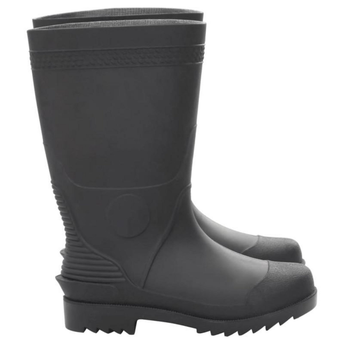 VIDAXL Bottes de pluie noir taille 39 PVC