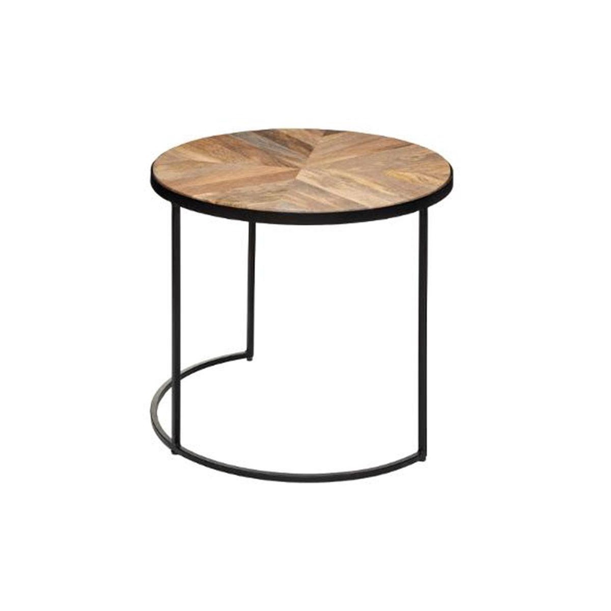 Voir la diapositive 3 : ATMOSPHERA Lot de 2 tables à café en bois  basile  56cm marron