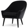 Voir la diapositive 4 : Paris Prix Fauteuil Scandinave en Velours  Ulla  88cm Noir