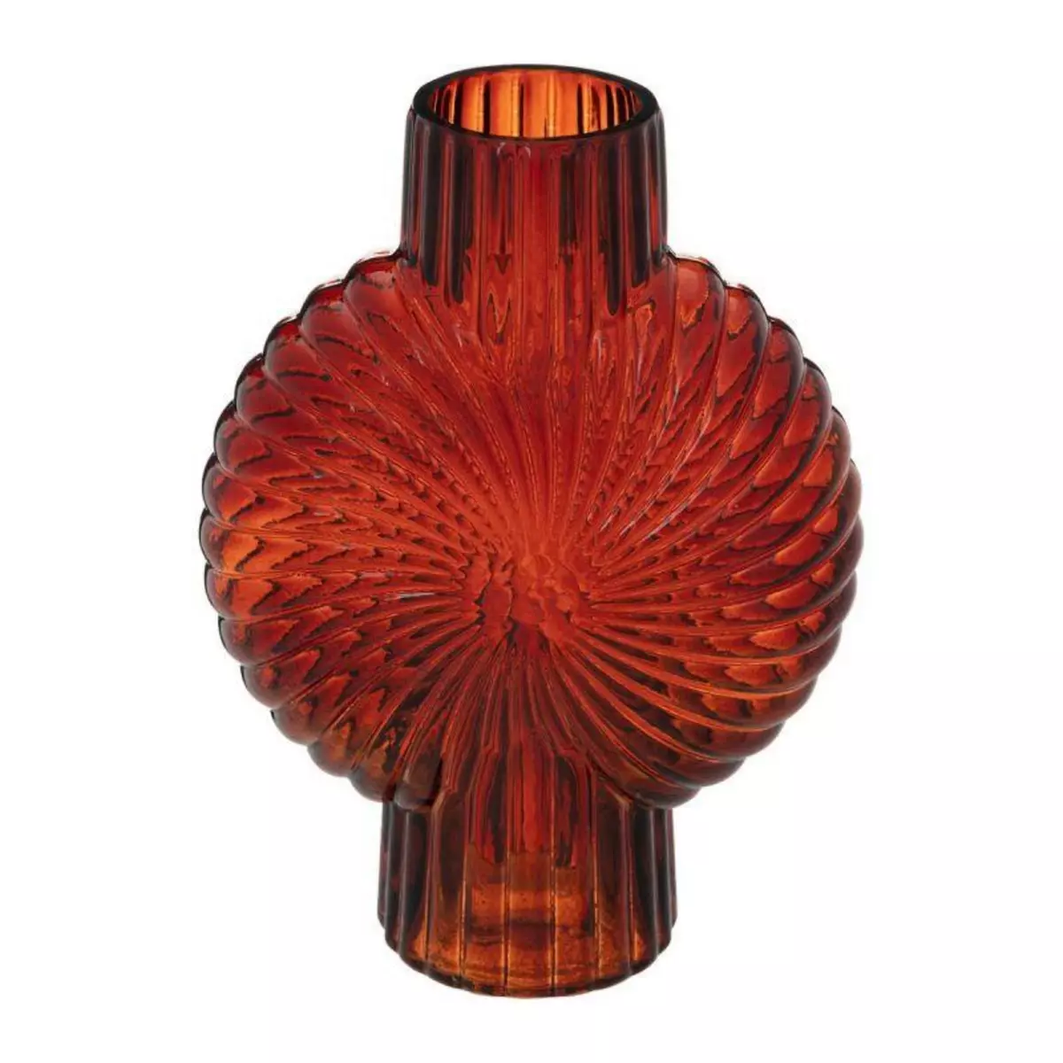  Vase Design  Coquillage  25cm Rouge Rubis