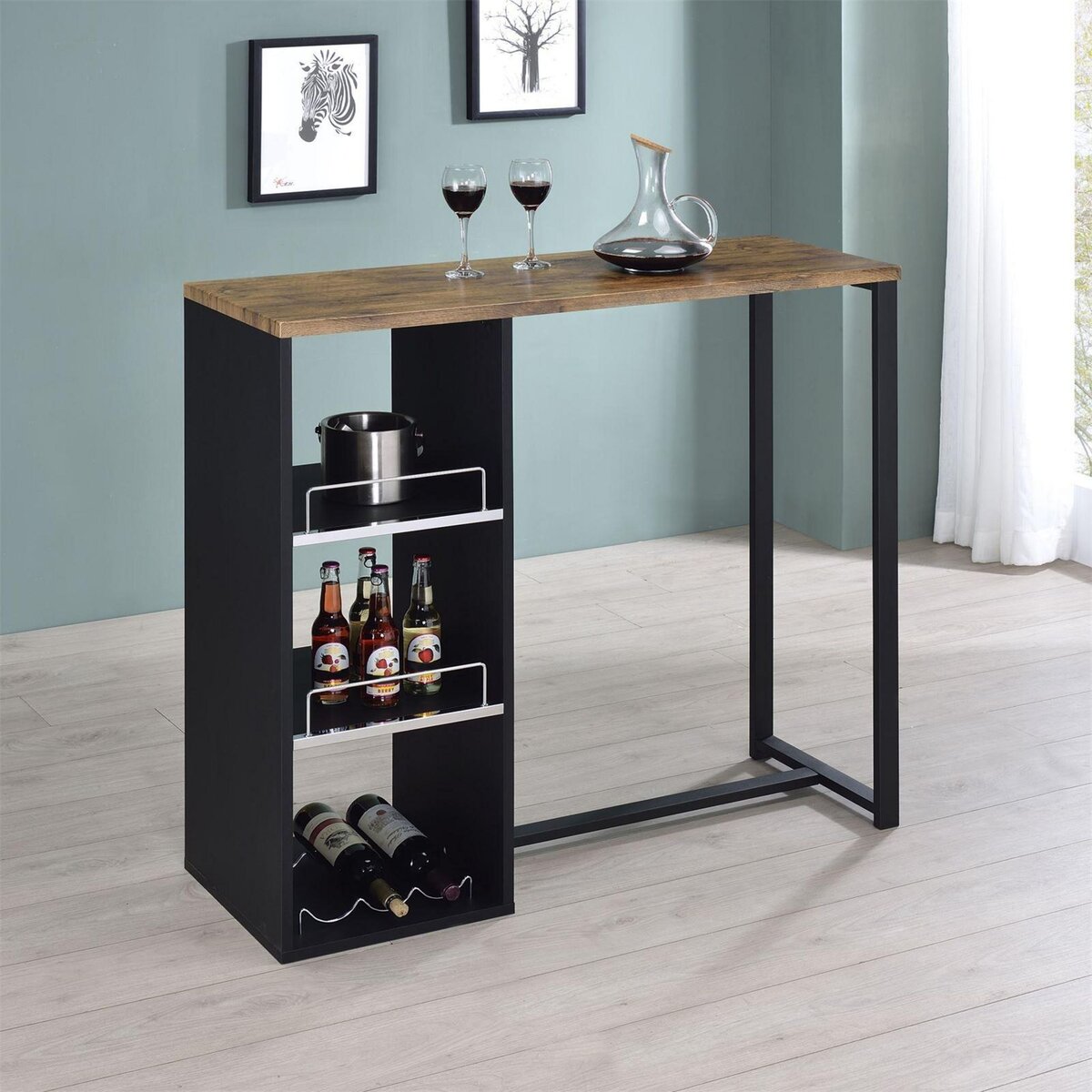 IDIMEX Table haute de bar PIAVA