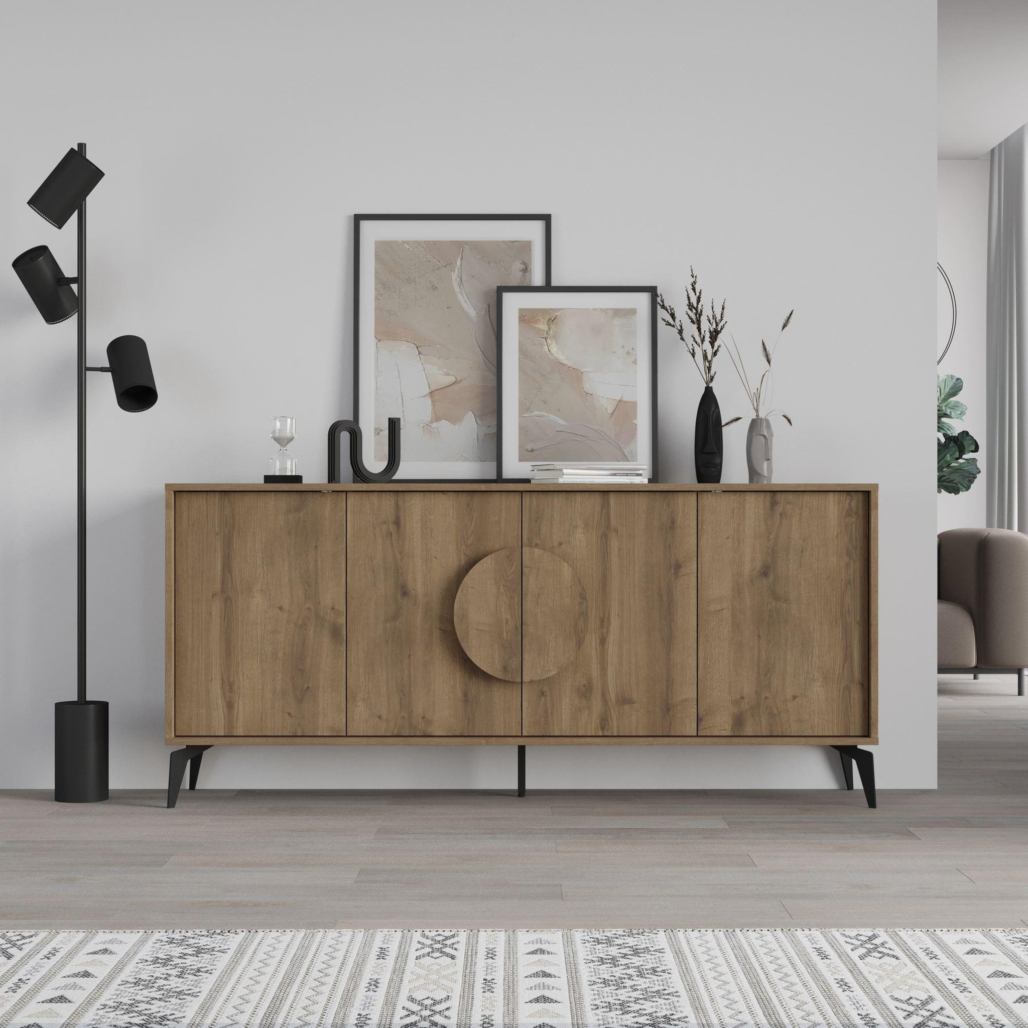 Voir la diapositive 2 : Habitat et Jardin Buffet en bois  gora wide  - 180 x 36 x 82 cm - marron