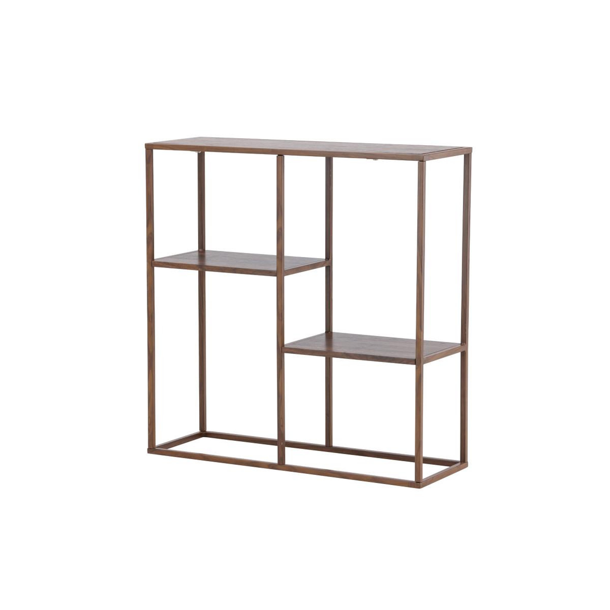 Voir la diapositive 5 : Paris Prix Étagère 3 niveaux en métal  staal  81cm noyer