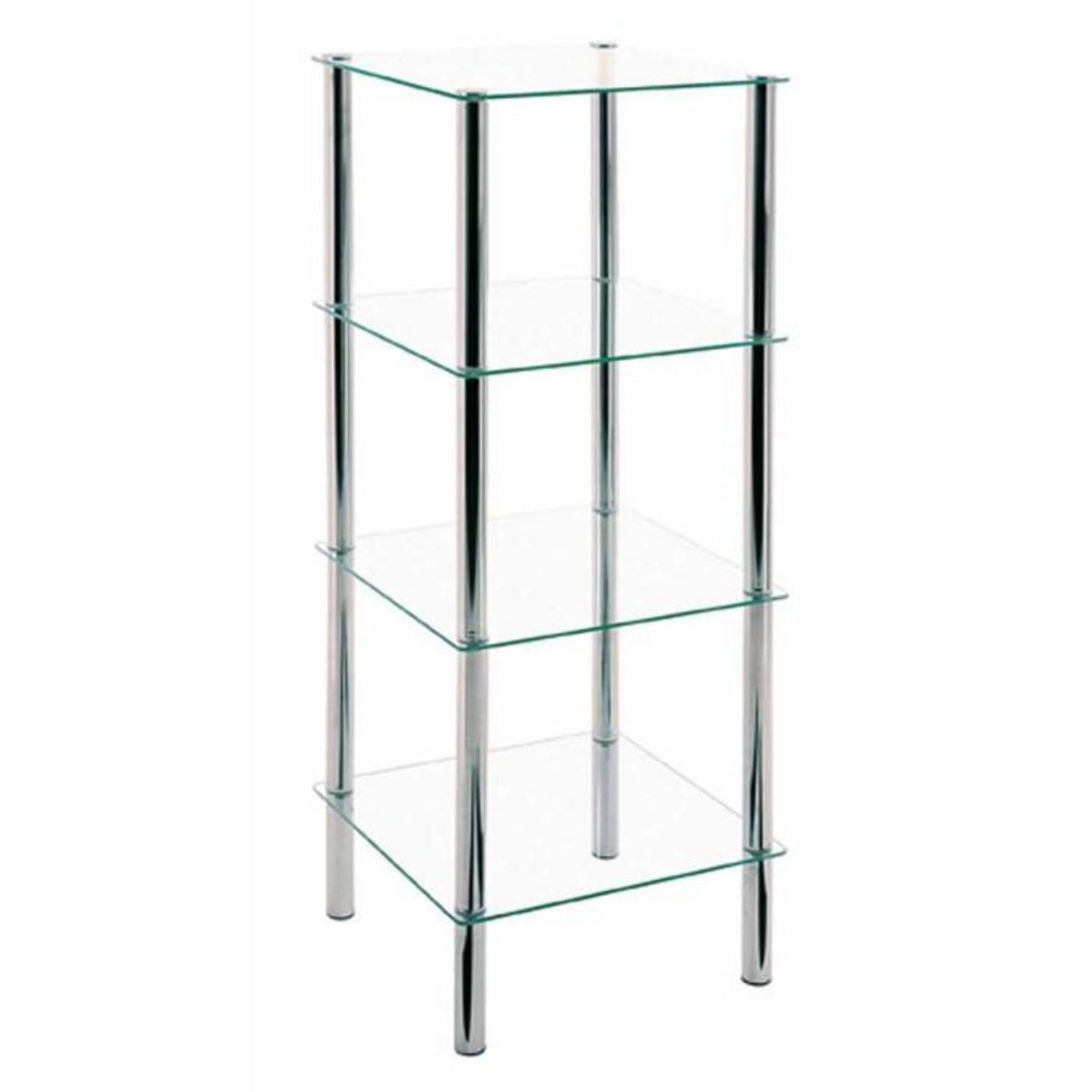 Paris Prix Étagère 4 Niveaux en Verre  Eliot  107cm Transparent