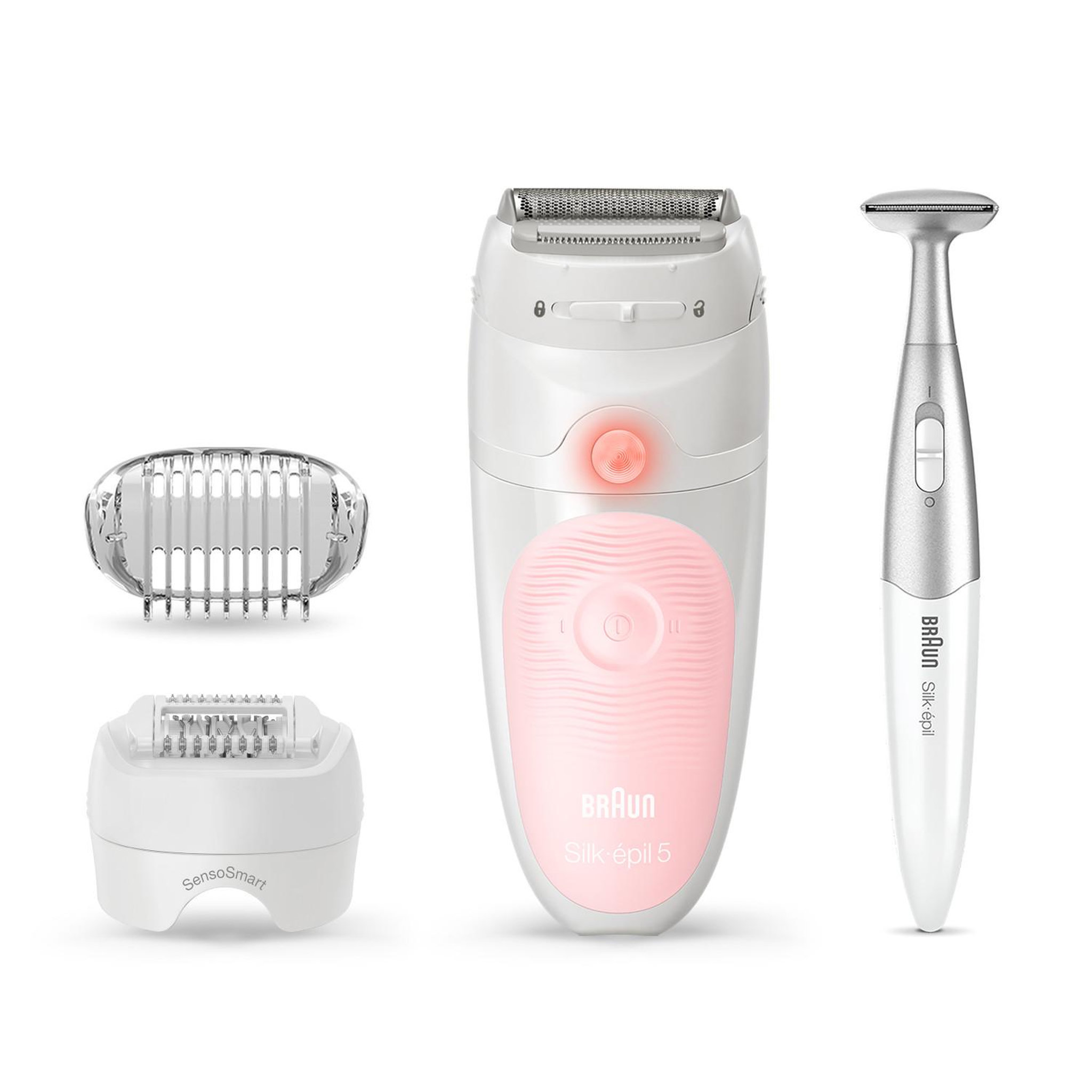 Voir la diapositive 2 : BRAUN Braun silk-épil 5 81706349 épilateur 28 pince(s) blanc, rose