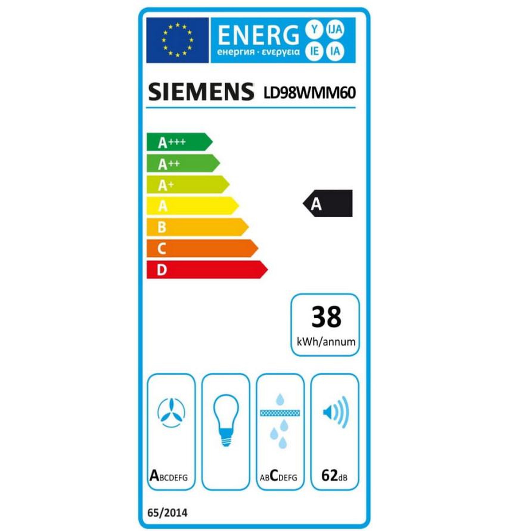 Voir la diapositive 2 : Siemens Hotte plan de travail 91cm 519m3/h noir - ld98wmm60