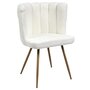Voir la diapositive 4 : The Home Deco Factory Lot de 2 chaises design effet bouclette Ariel - Blanc