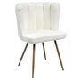 Voir la diapositive 4 : The Home Deco Factory Lot de 2 chaises design effet bouclette Ariel - Blanc