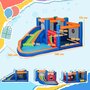 Voir la diapositive 3 : OUTSUNNY Château gonflable enfant - toboggan, trampoline, piscine - gonfleur, sac de transport inclus - dim. 3,8L x 3,4l x 1,7H m - polyester multicolore