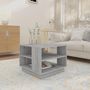 Voir la diapositive 3 : VIDAXL Table basse sonoma gris 55x55x43 cm bois d ingénierie