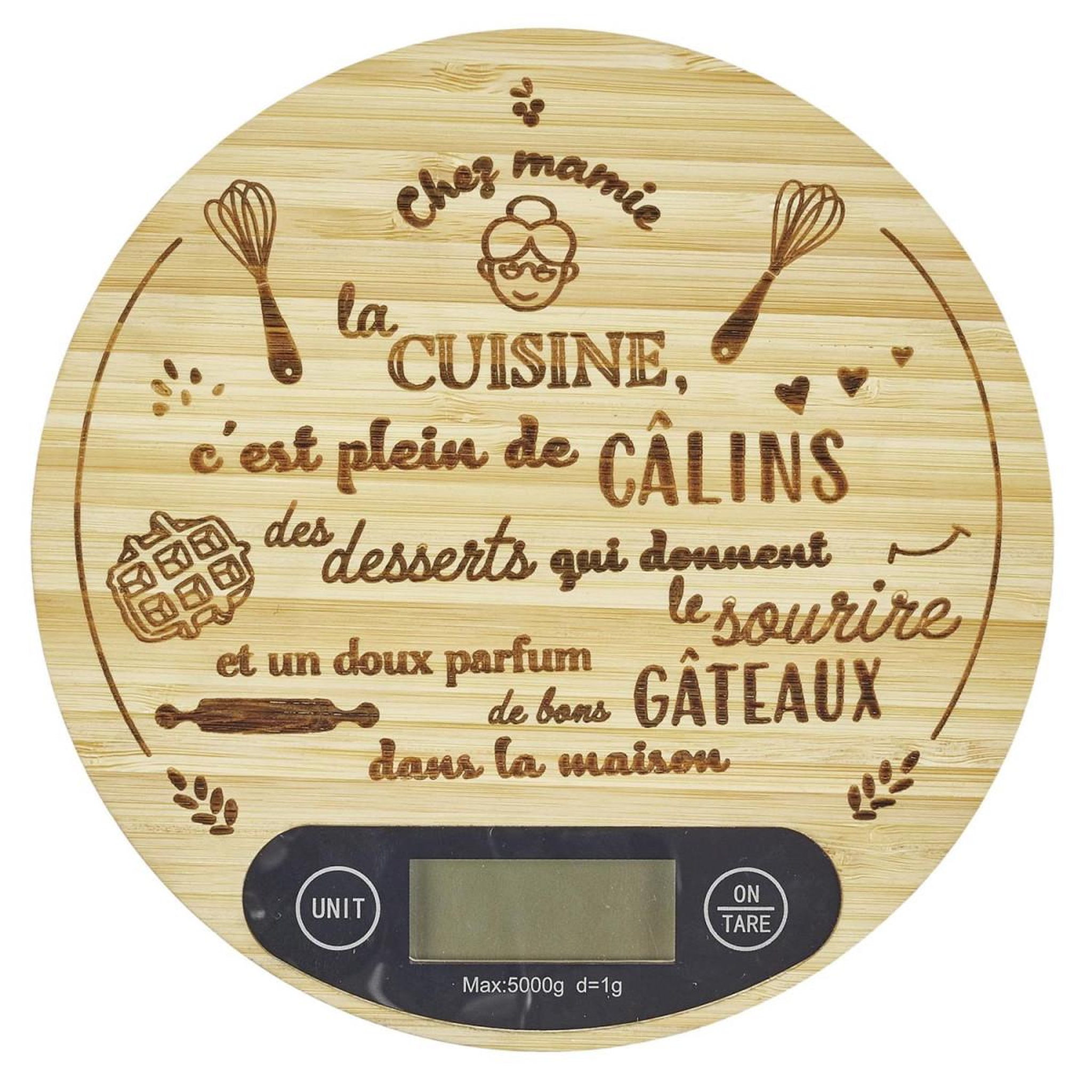 Lily Cook Balance de cuisine électronique  mamie lily  18cm marron