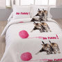 Voir la diapositive 1 : Dourev Housse de couette 240x220 So funny + 2 taies coton 52 fils