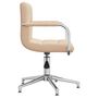 Voir la diapositive 4 : VIDAXL Chaise pivotante de bureau Creme Tissu