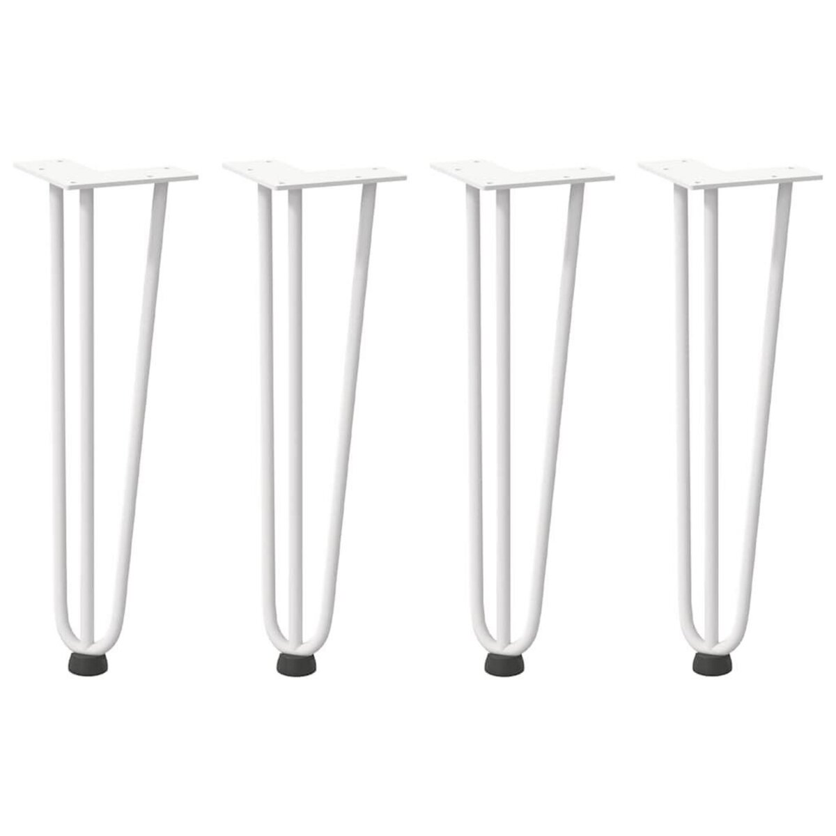 VIDAXL Pieds de table en forme d'epingle a cheveux 4 pcs blanc 42 cm