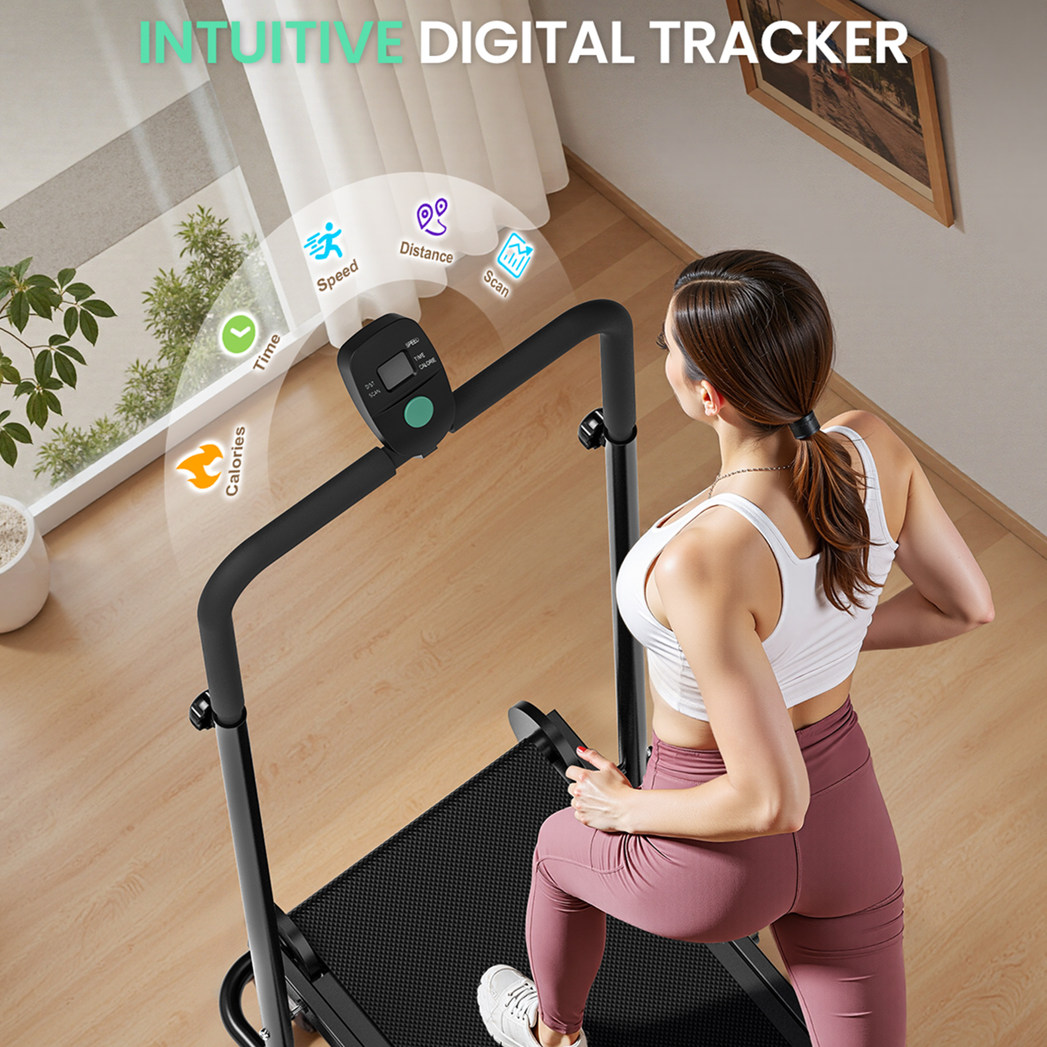 Voir la diapositive 5 : AKLUER Tapis roulant non électrique akluer rj401 – machine de marche et de course incurvée auto-alimentée