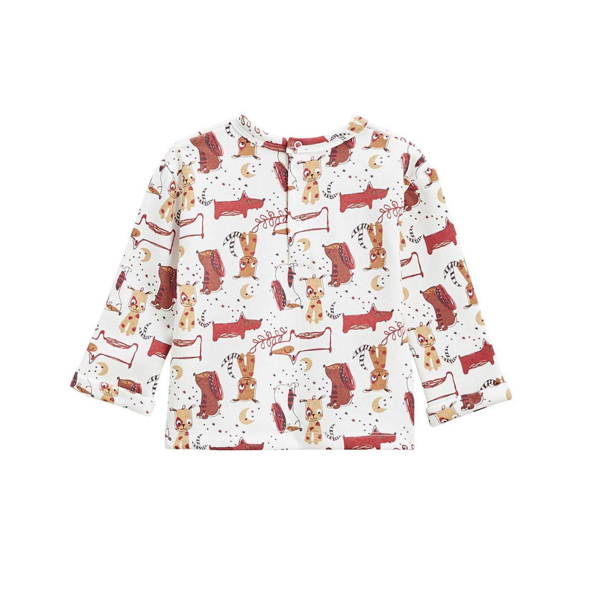 Petit Béguin Ensemble salopette bébé en molleton et t-shirt Toutouyoutou