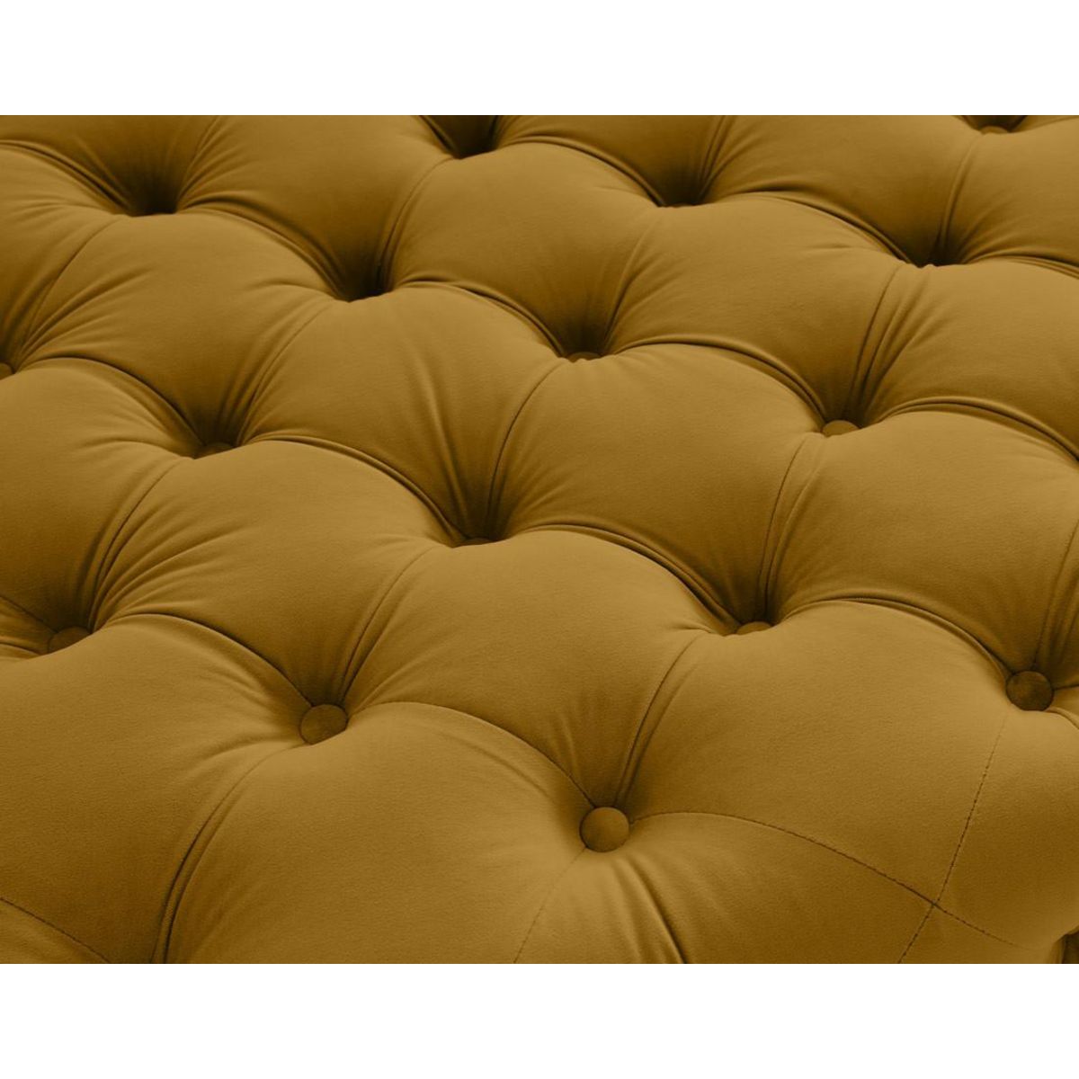 LISA DESIGN Camden - pouf chesterfield en velours - pieds en métal doré