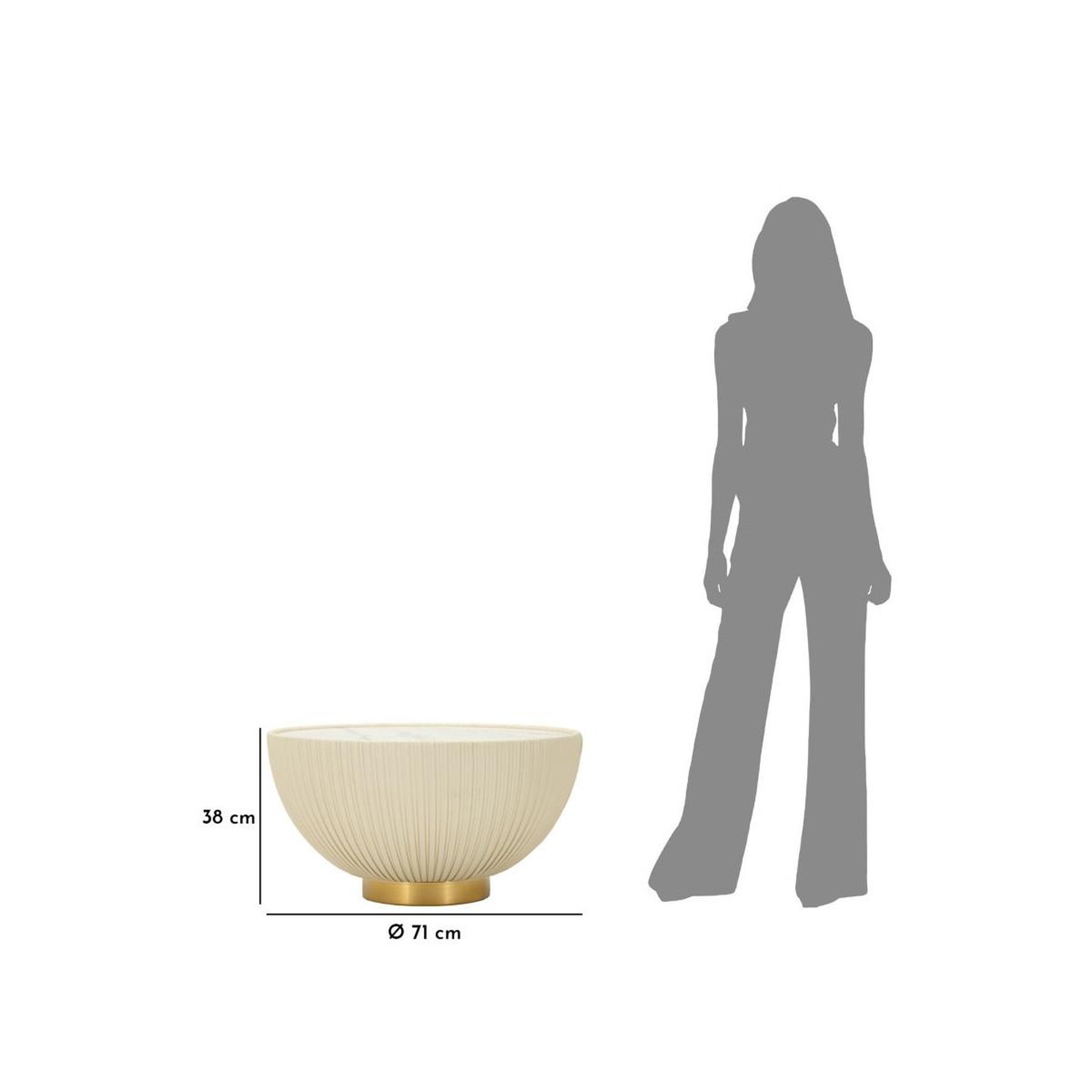 Voir la diapositive 6 : Paris Prix Table basse design  elge  71cm crème