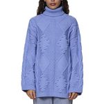 Pieces Pull   Femme Pieces Wide Sleeve. Coloris disponibles : Bleu