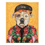 Paris Prix Toile Déco Chien  Popart  40x50cm Multicolore