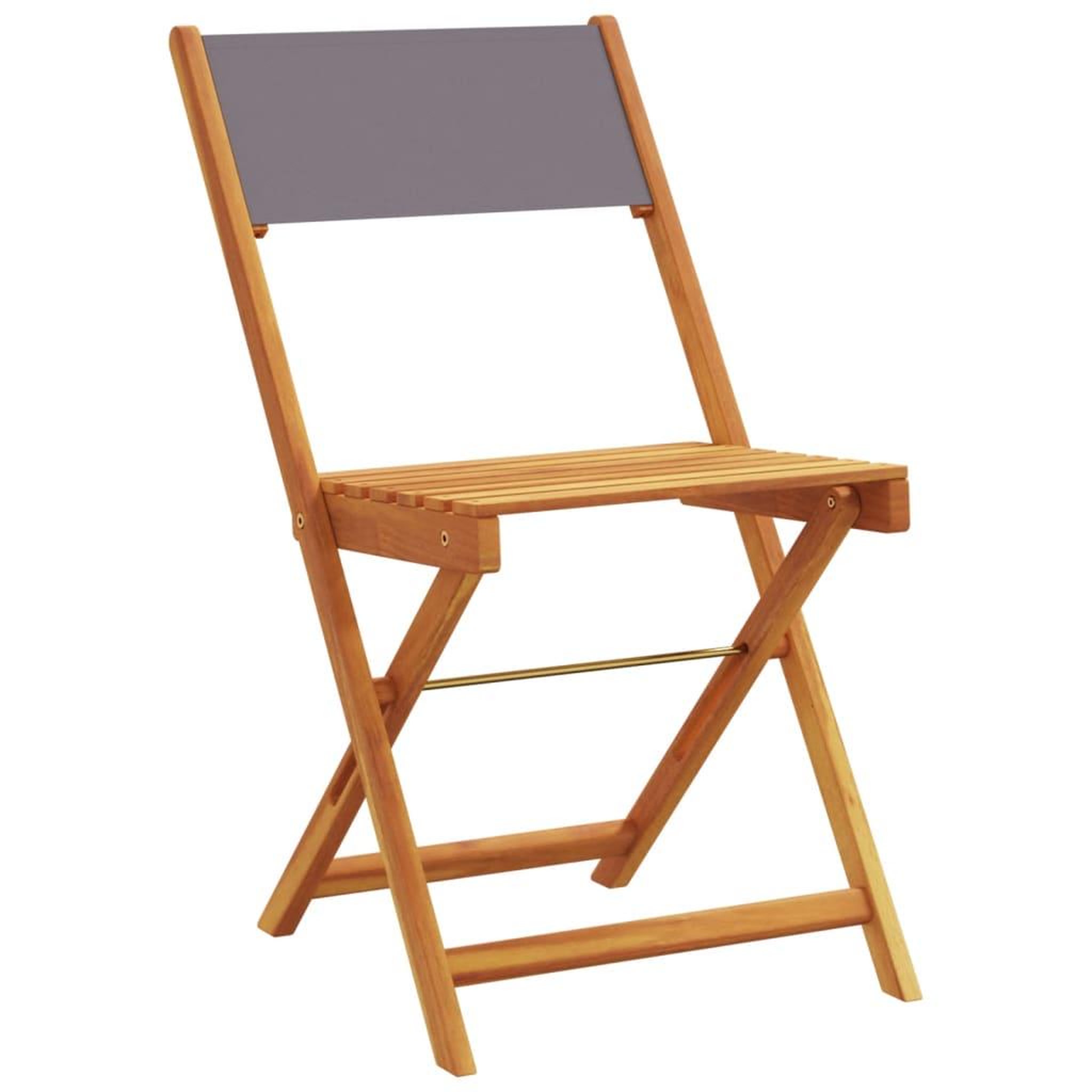 Voir la diapositive 4 : VIDAXL Chaises de bistrot lot de 2 anthracite bois acacia massif tissu