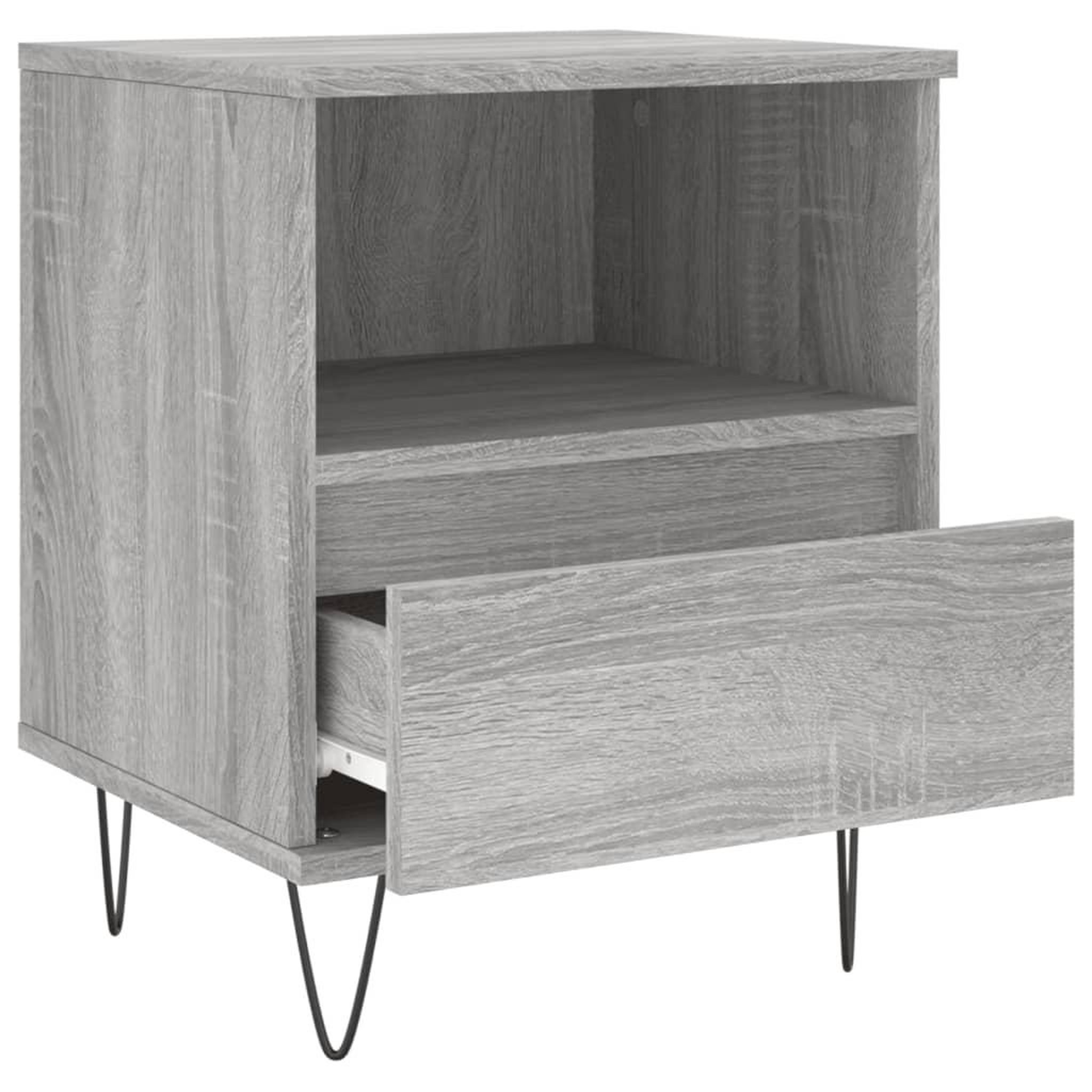 Voir la diapositive 5 : VIDAXL Table de chevet sonoma gris 40x35x50 cm bois d'ingenierie