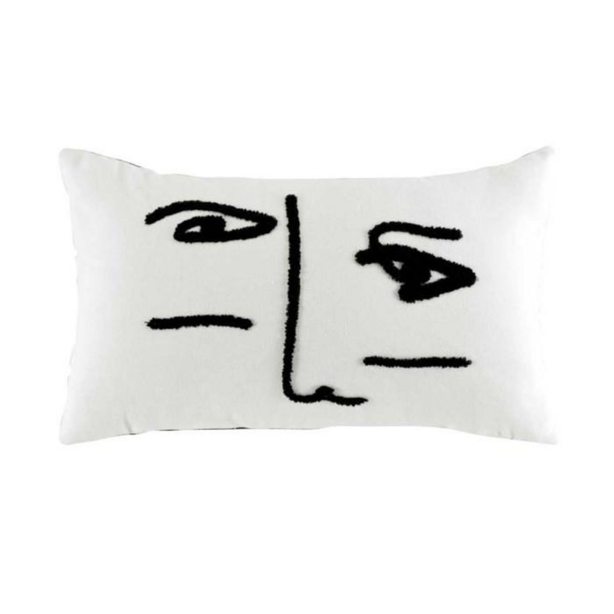 Paris Prix Coussin Déco à Motifs  Ingénue  30x50cm Blanc