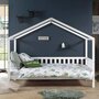 Voir la diapositive 1 : Paris Prix Pack - Lit Enfant Cabane & Matelas  Dallas II  90x200cm Blanc