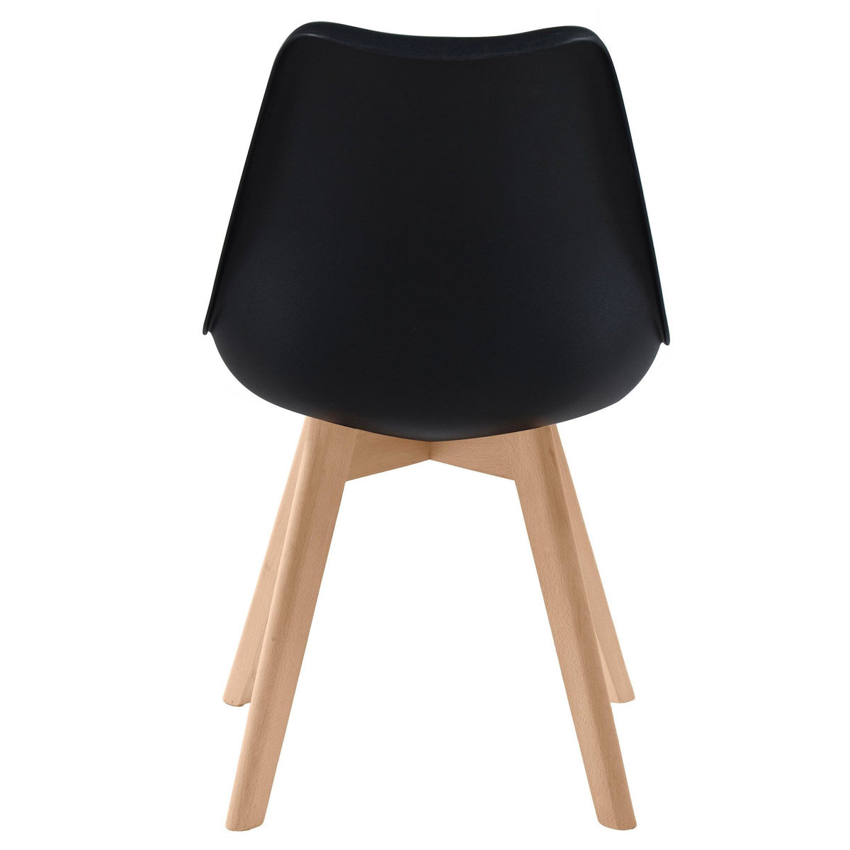 Rendez vous déco Lot de 2 chaises blanches et pieds bois - Skandi