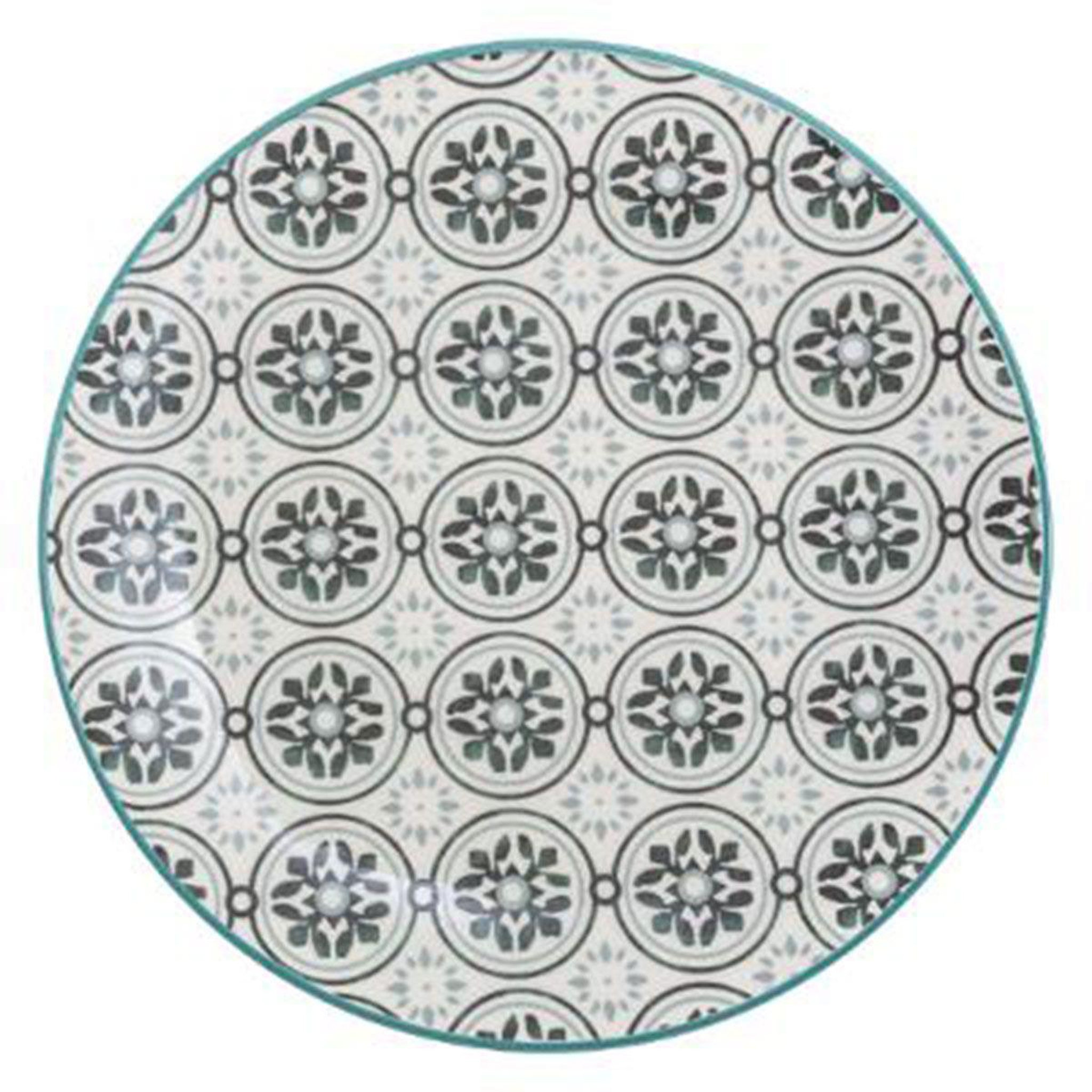 SECRET DE GOURMET Lot de 6 assiettes plates  dolce  27cm vert