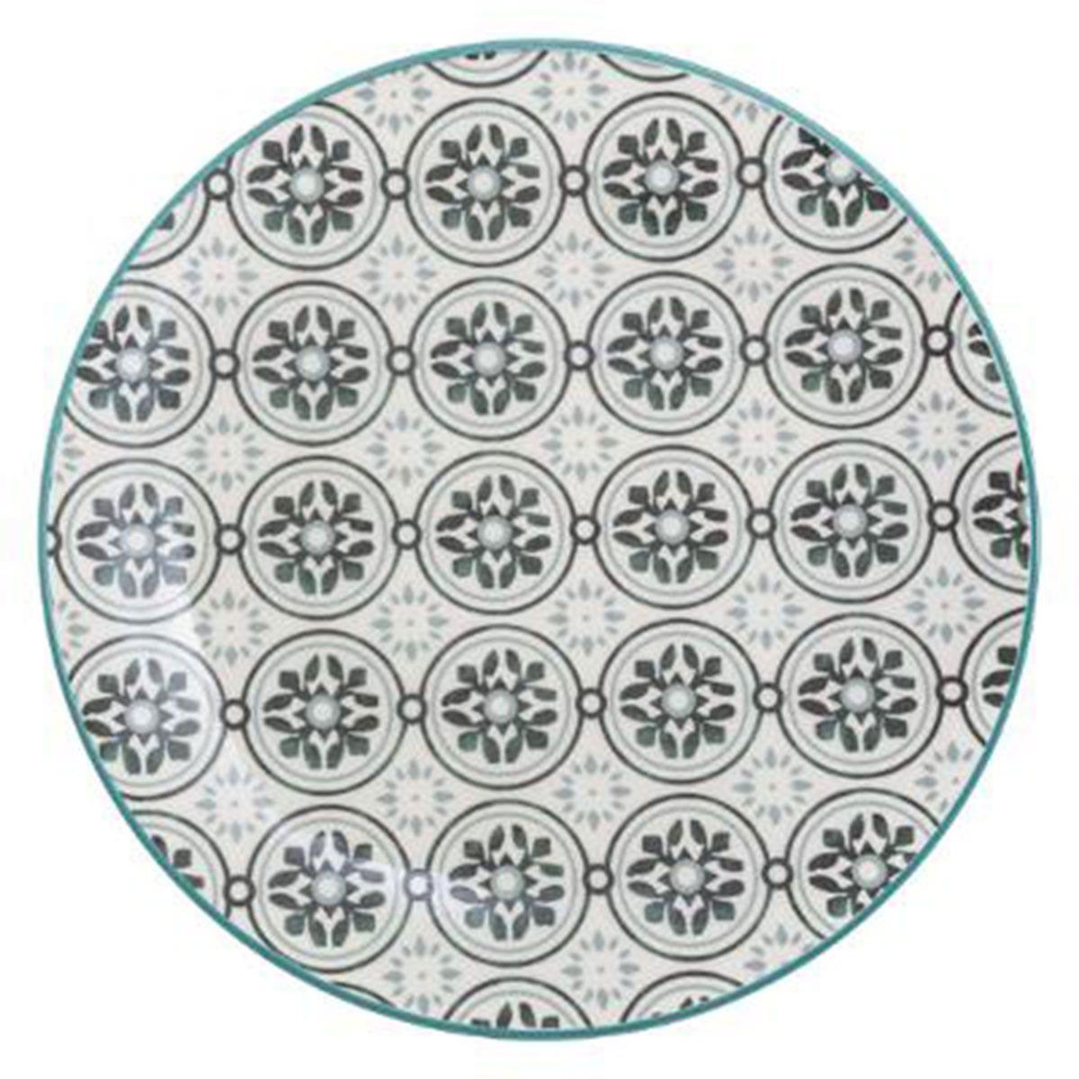 SECRET DE GOURMET Lot de 6 Assiettes Plates  Dolce  27cm Vert