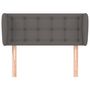 Voir la diapositive 3 : VIDAXL Tete de lit avec oreilles Gris 83x23x78/88 cm Similicuir