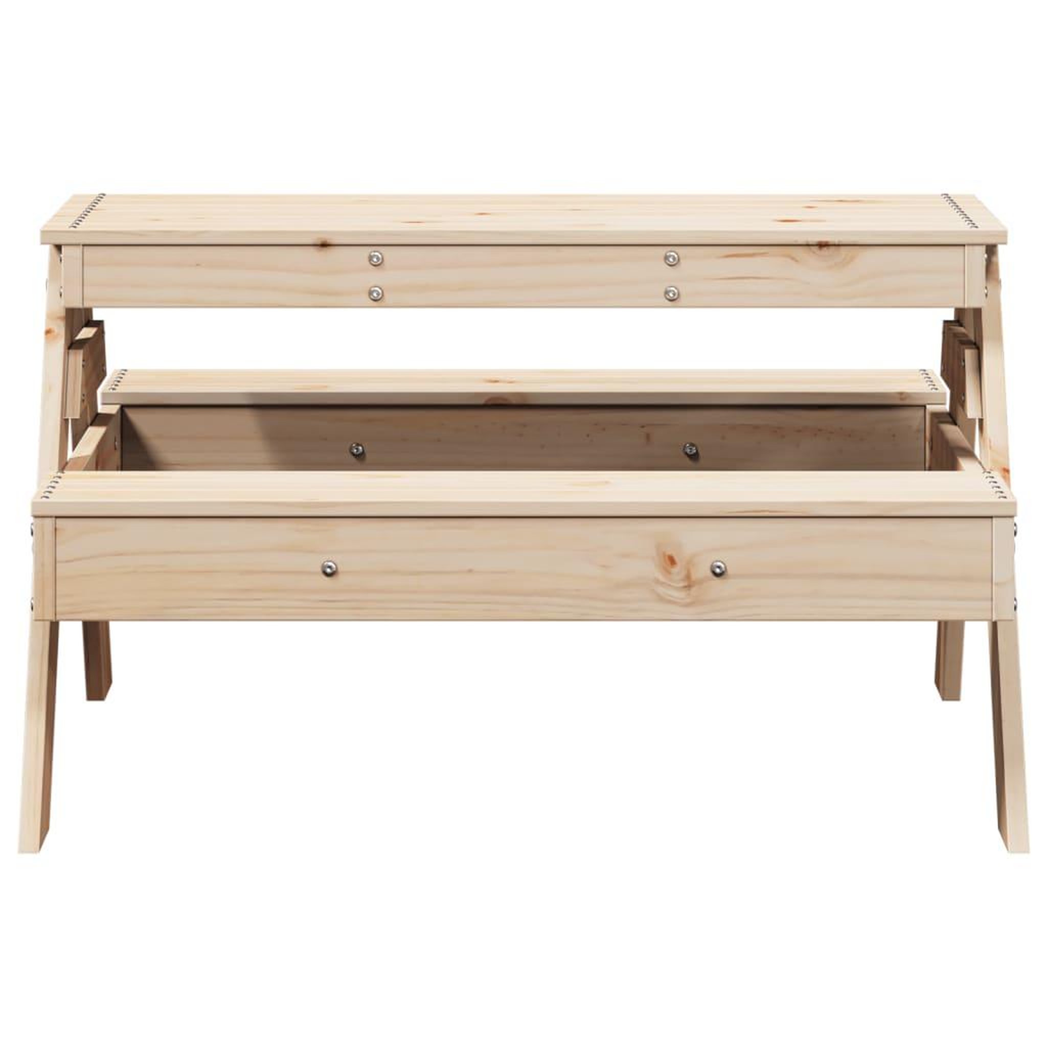 Voir la diapositive 4 : VIDAXL Table de pique-nique pour enfants 88x97x52cm bois massif de pin