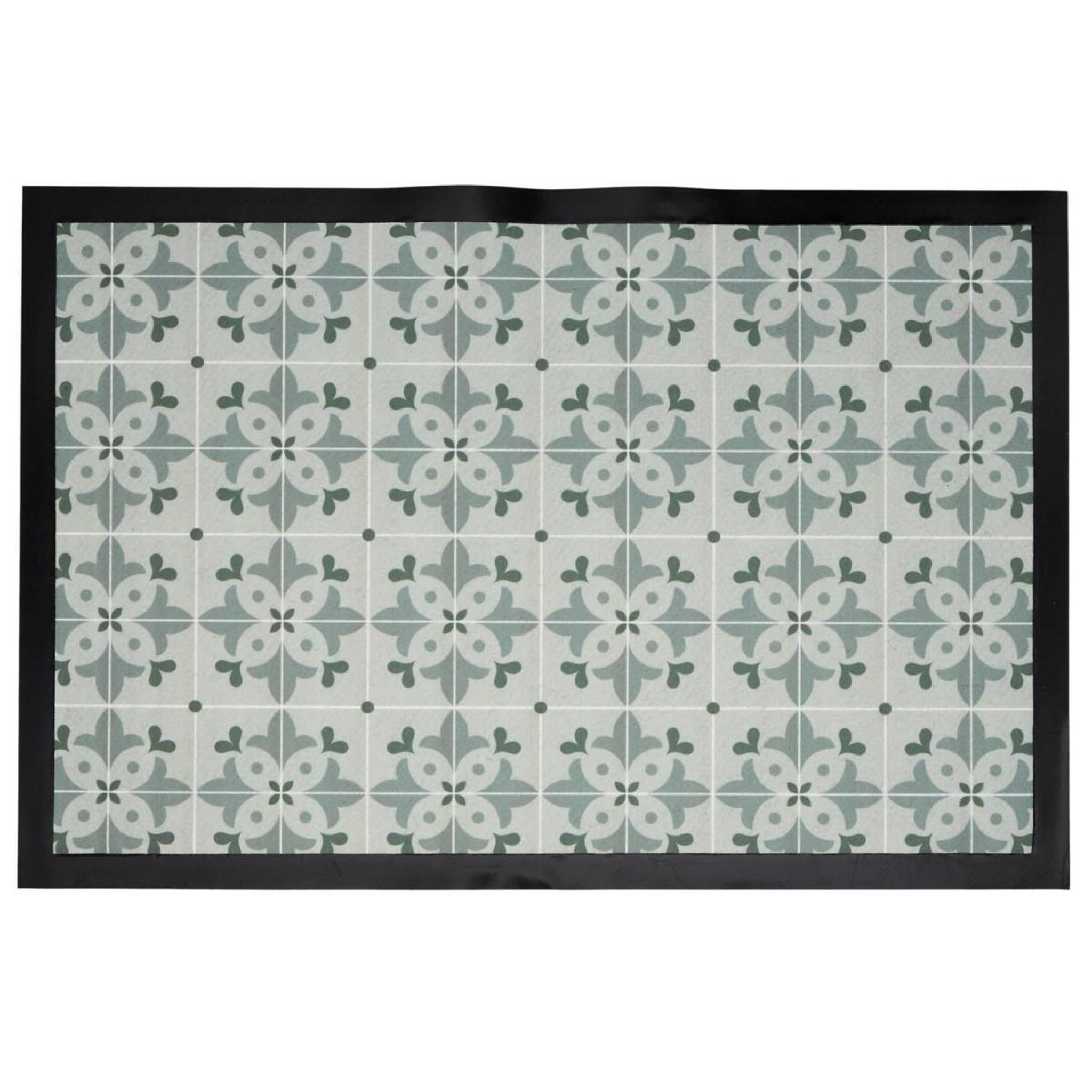 The Home Deco Factory Tapis déco à motifs  mosaïque  40x60cm gris