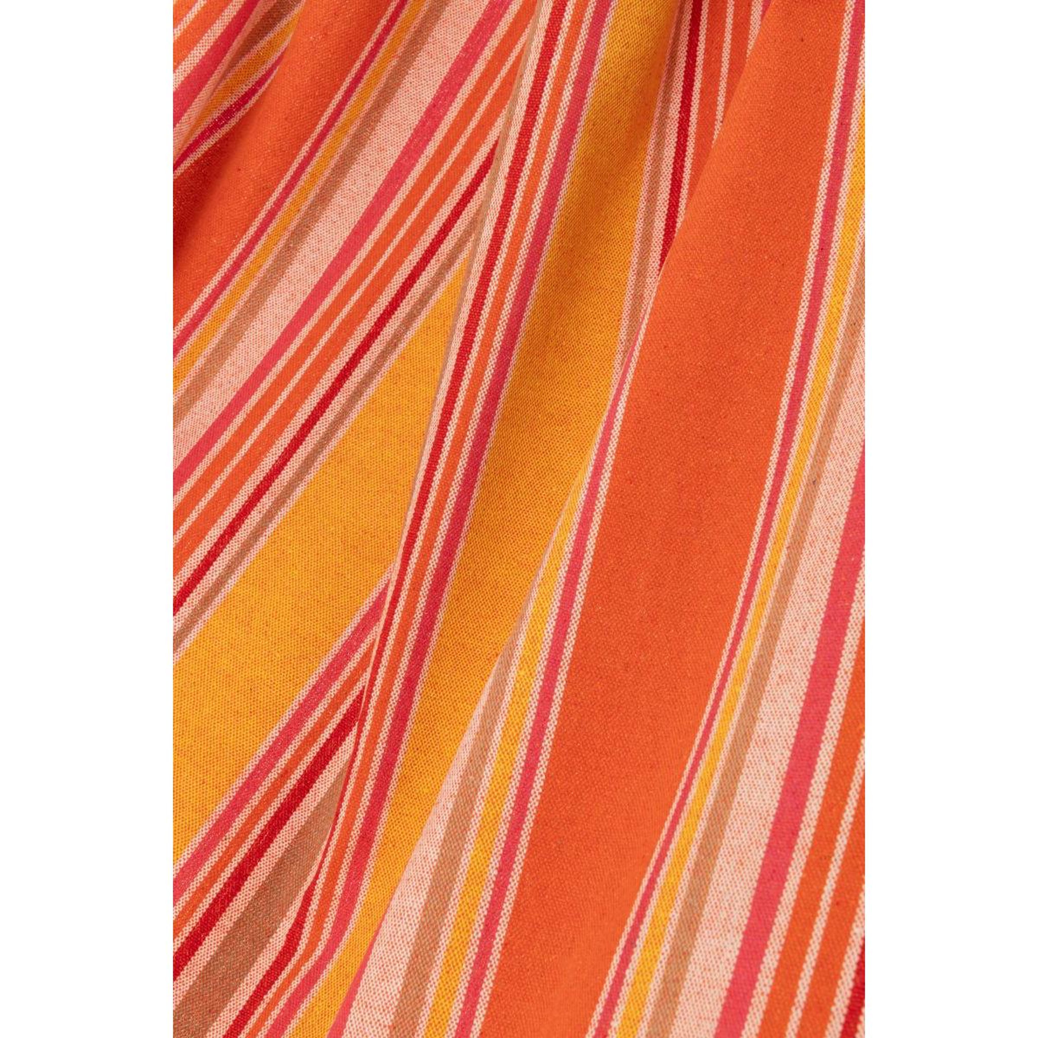 Voir la diapositive 3 : J-LINE Hamac en tissu  rayures  200cm orange