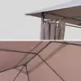  Toile de toit pour tonnelle 3x4m Divio - toile de rechange pergola, toile de remplacement