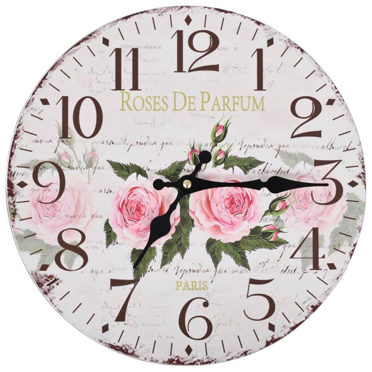 VIDAXL Horloge murale vintage Fleur 30 cm